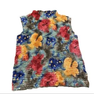 Vintage LauraMartin Collection Floral Scrunchy top